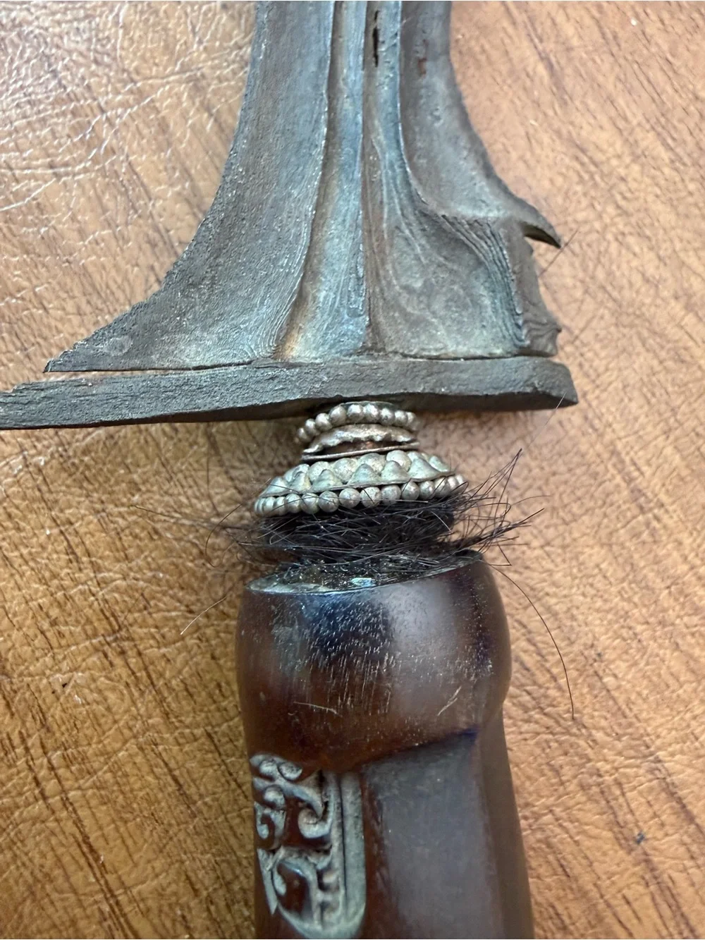 Antique Keris a traditional asymmetrical dagger with a wavy blade from Indonesia